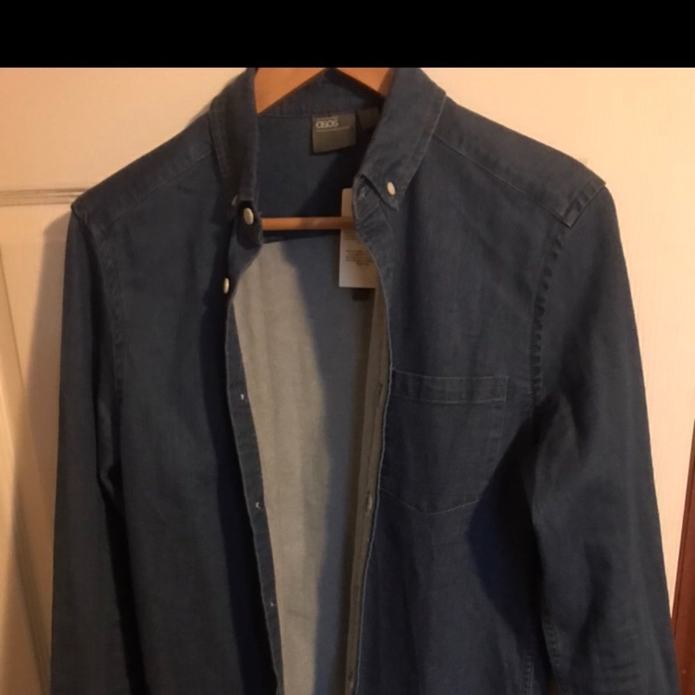 ASOS NWT denim look shirt size small